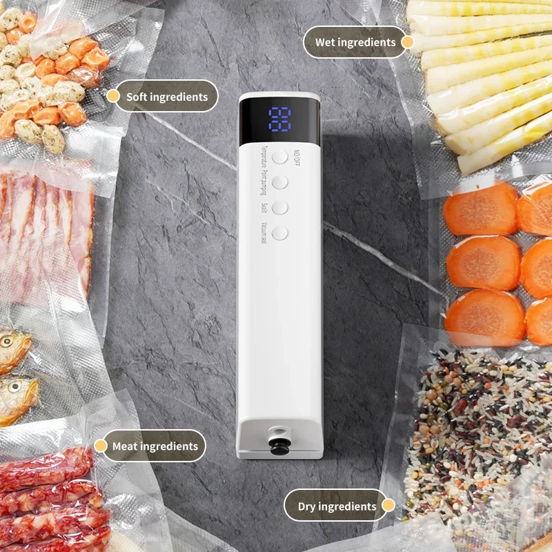 Mini Automatic Vacuum Sealing Machine ABS Plastic Kitchen Food Sealer