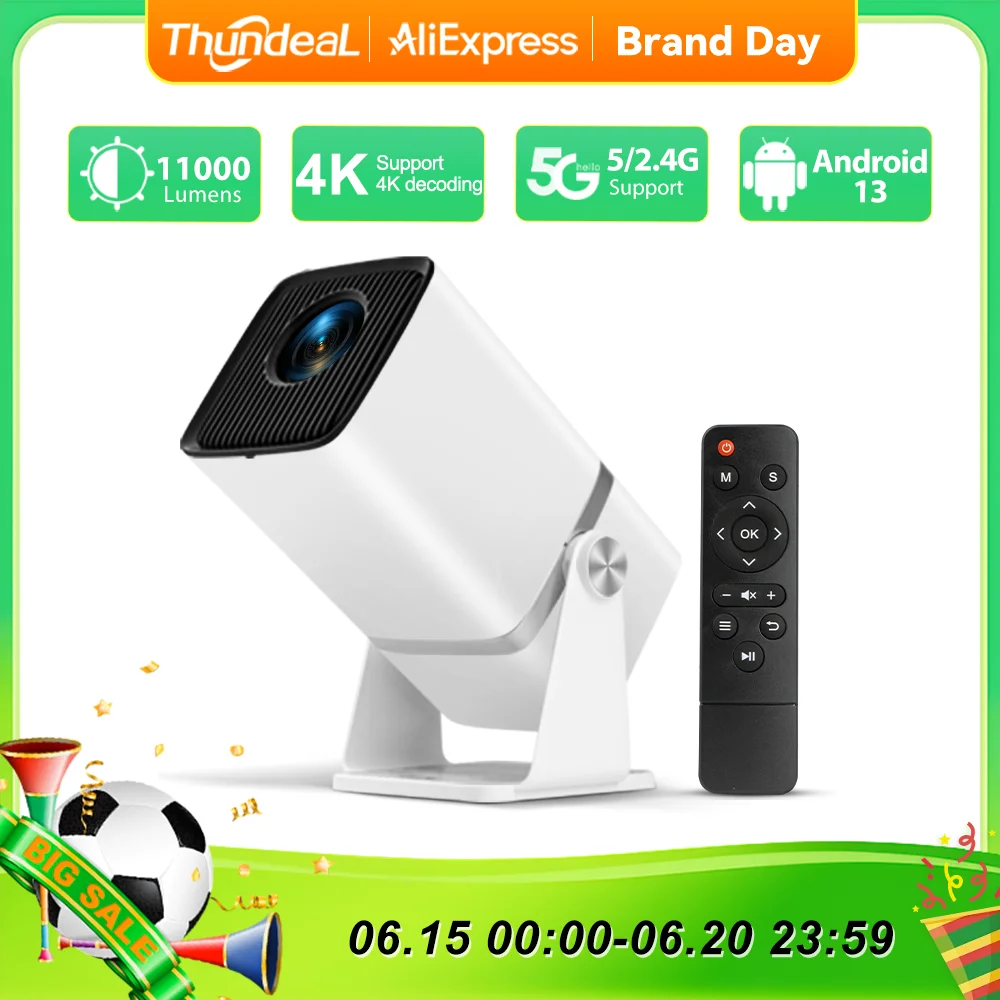 ThundeaL HD 미니 프로젝터 TD90 PK TD80W 1080P WiFi 안드로이드 TD80 프로젝터 홈 시어터 시네마 3D..