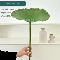 Artificial Lotus Canopy with PU Lotus Leaves for Home Decoration and Photography Props, 85cm (Large lotus leaves)