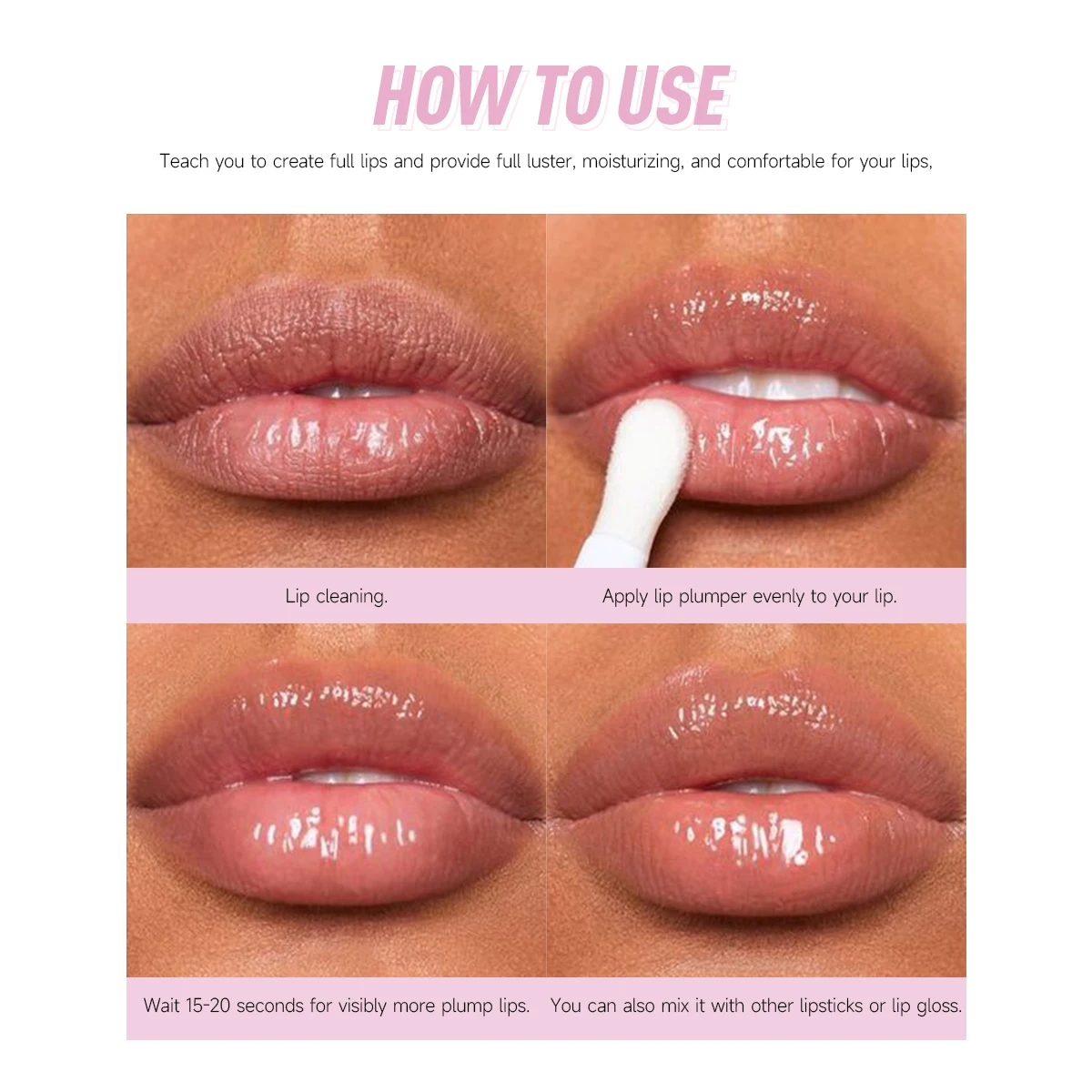 1pcs Fruit Lip Gloss Transparent Lip Oil Moisturizing Reducing Lip Lines Nourishes Lips Long-lasting Liquid Lip Cosmetics 6