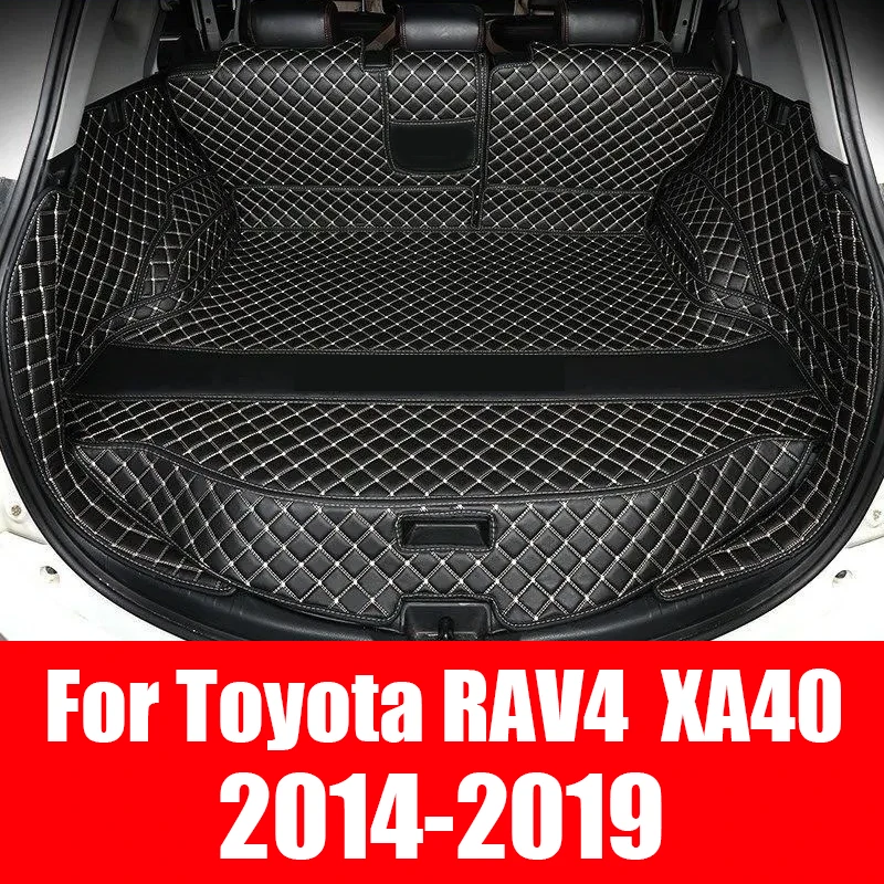 

For RAV4 RAV 4 XA40 XA 40 2013 2014 2015 2017 2018 2019 Car Accessories Trunk Leather Mat Catpet Interior Cover Part Styling