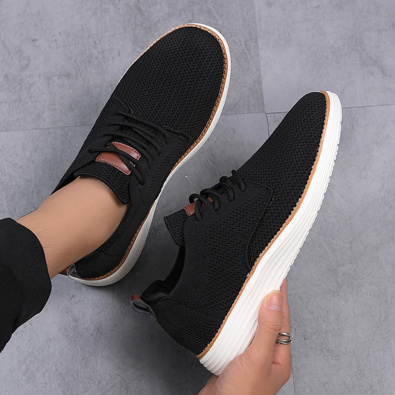 New 2024 Men Mesh Casual Shoes Fashion Lightweight Breathable Soft Soled Shoes Summer Outdoor Sports Fitness Sneakers Big Size