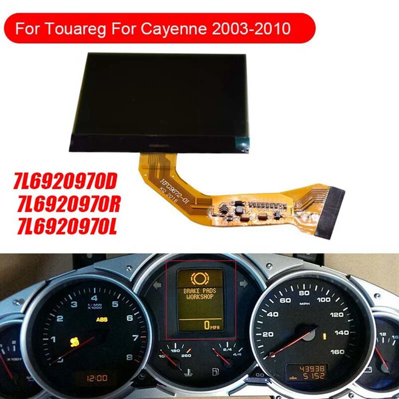 

Car Instrument LCD Display 7L6920970D For Touareg Porsche Cayenne S GTS 955 2003-2010 Parts Dash Cluster Speedometer Screen