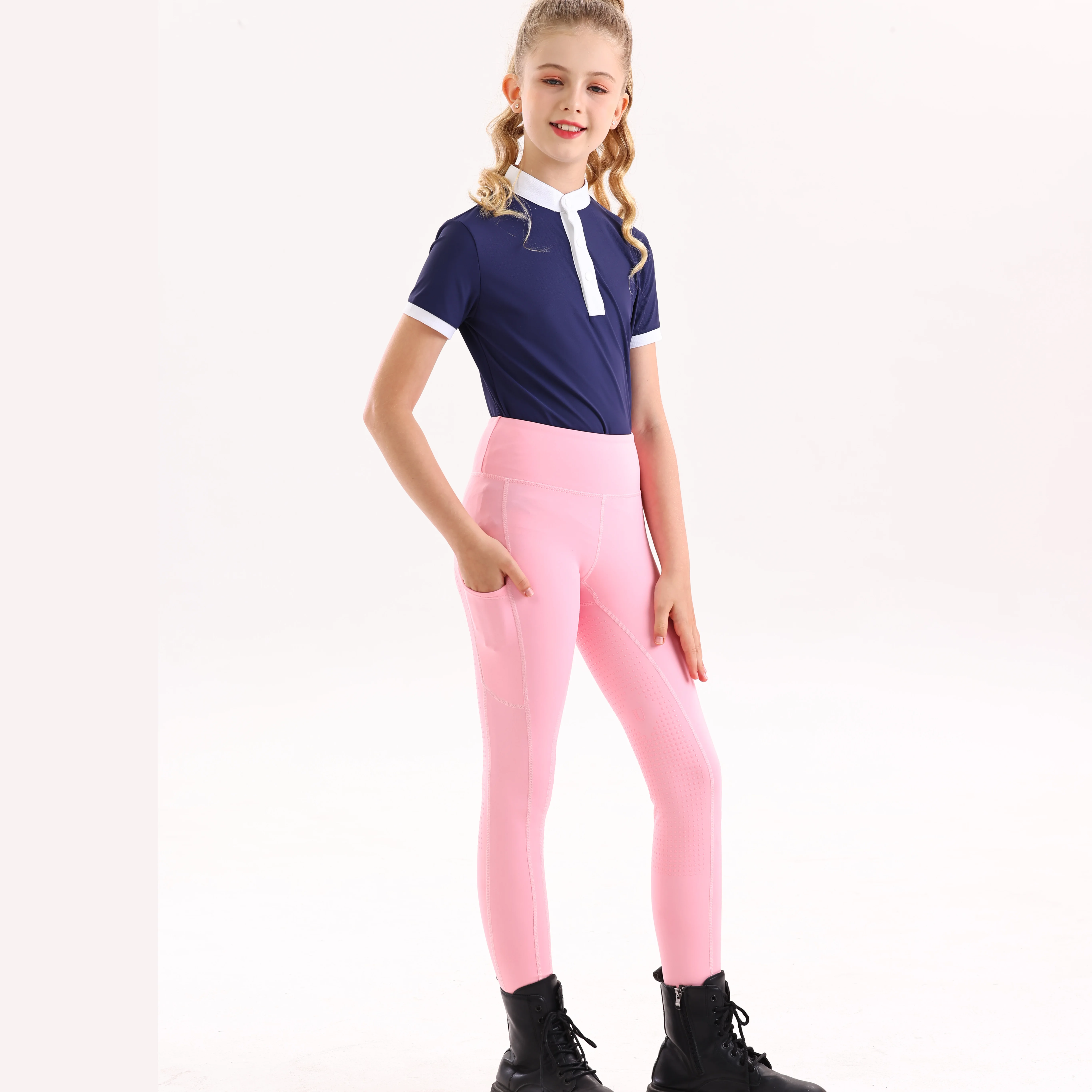 Summer children's equestrian pants high elasticity knitted children's horse riding pants full silicone Summer children's equestrian pants high elasticity knitted children's horse riding pants full silicone