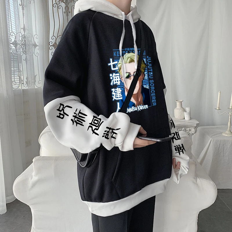 Felpa Con Cappuccio Unisex Anime Harajuku – Stampa Kirishima Eijiro – Manica Lunga, Cotone Morbido – Taglie XXS-4XL