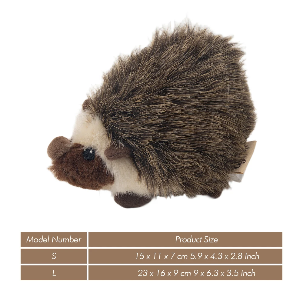 All For Paws Hedgehog Dog Toy Squeaker Faux Fur Animal Dog Toys Realistic Wildlife Appearance Stimulates Dog Accessories 6