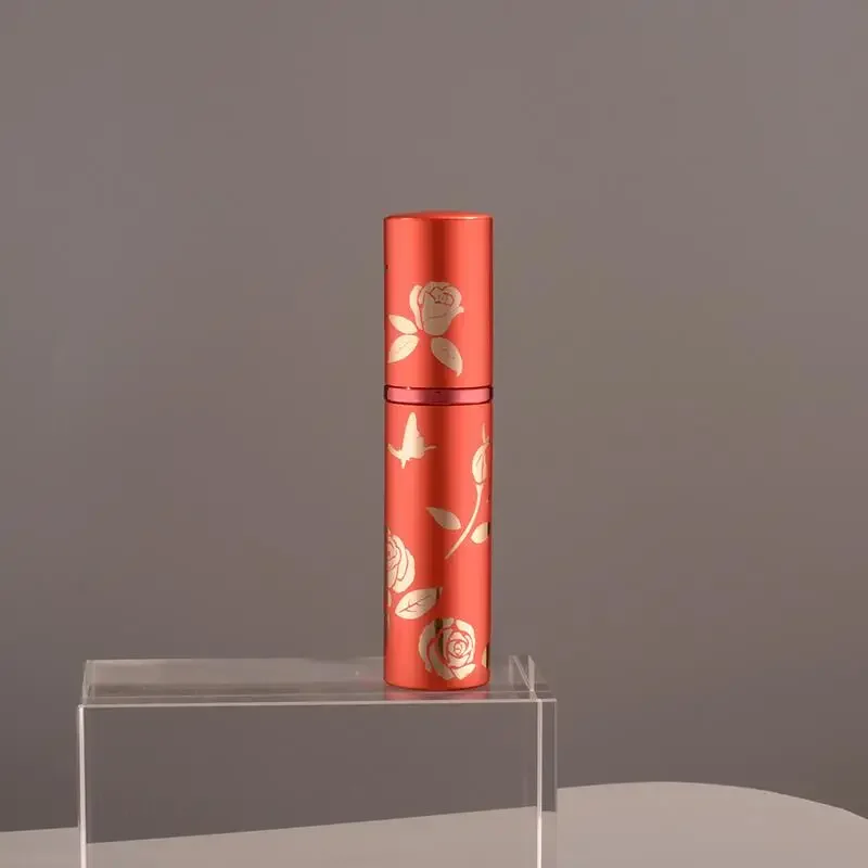 Elegant 10ml Refillable Glass Perfume Bottle with Metal Atomizer
