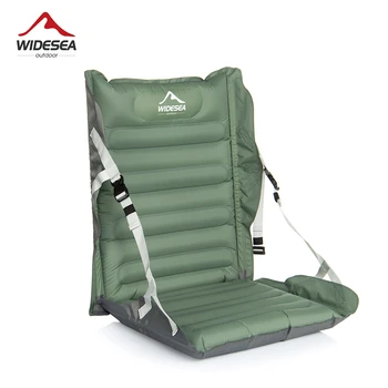 Widesea 접이식 팽창식 캠핑 쿠션, 의자 등받이 매트리스, 야외 낚시 하이킹 배낭, 휴대용 용품