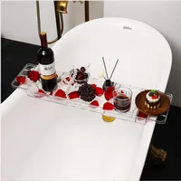 ชั้นเก็บอ่างอาบน้ํา ห้องน้ํา ชั้นวางท่อระบายน้ําแบบพับเก็บได้ กระดานเก็บ ถาดอาบน้ํา 6