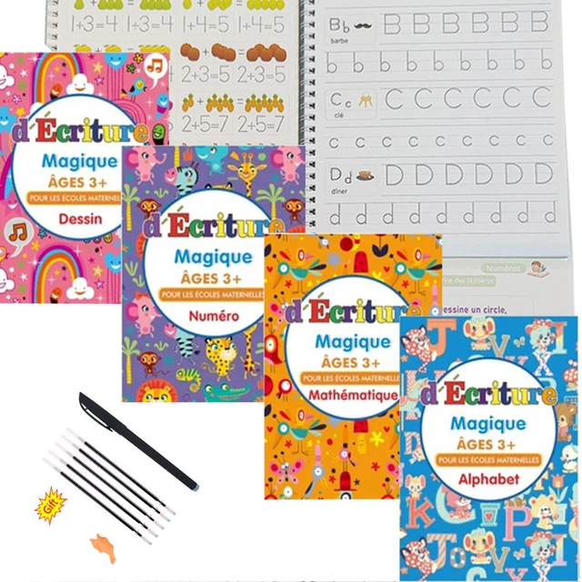 Cahier De Calligraphie Montessori Avec Stylos, Cahier Magique, Jouets Pour  Enfants, Cahier D'écriture Réutilisable - Cahier - AliExpress