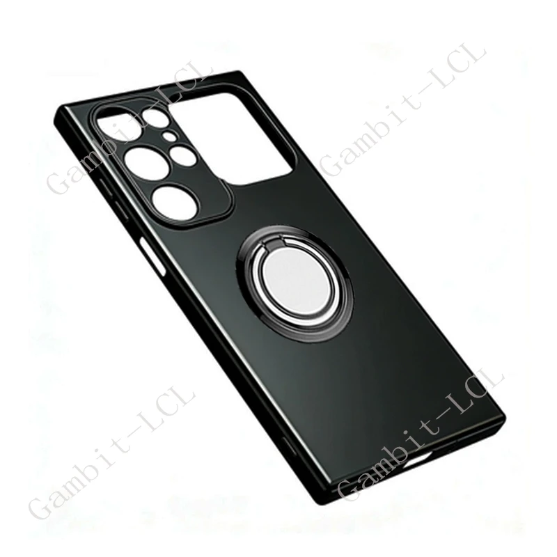 Universal 6.88 TPU Soft Silicone Phone Case with Back Ring Holder Bracket