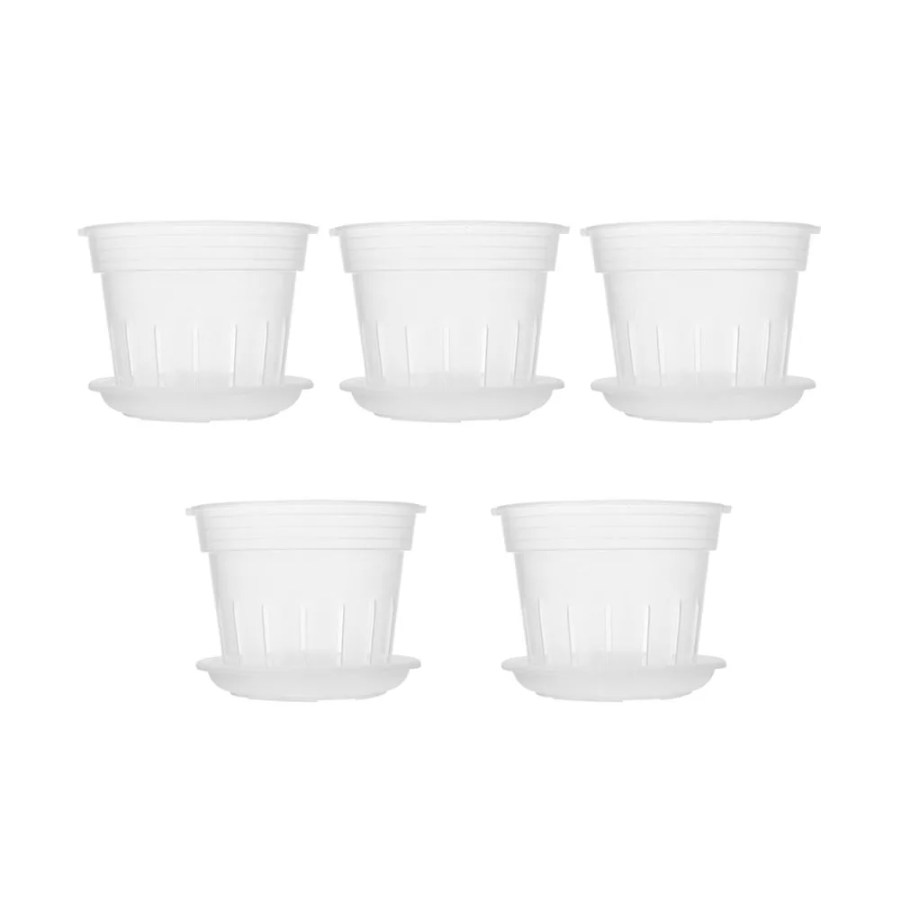 

Planting Pots Orchid Pot Removable S/M/L/XL With Saucers Flowerpot Mess-Free Watering Orchid Pot For Home And Garden