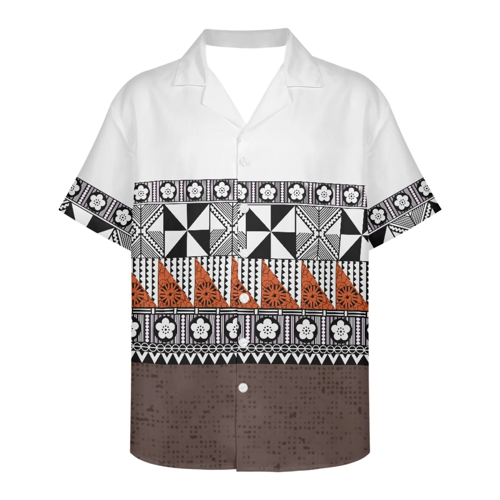 

Polynesian Tribal Tongan Totem Tattoo Tonga Prints Hawaiian Shirt Men Summer Holiday Short Sleeve Beach Tops Tee Blouse Beach
