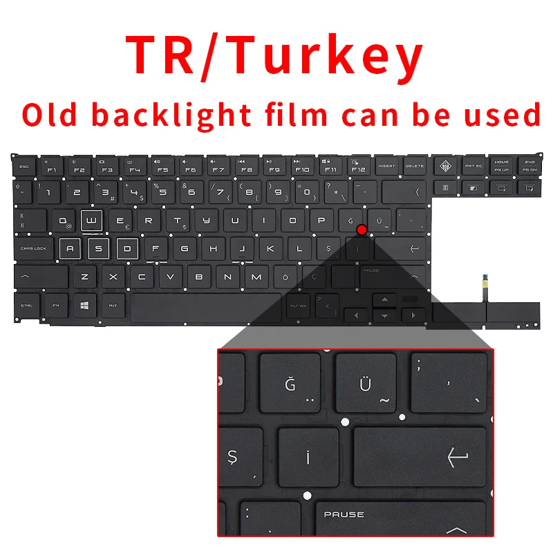Original TR/Turkey Laptop keyboard For HP OMEN X 15-DG 15-dg0xxx 15-dg0000 2S S2 15T-DG000 15-dg0024nr 15-dg0003TX TPN-Q215