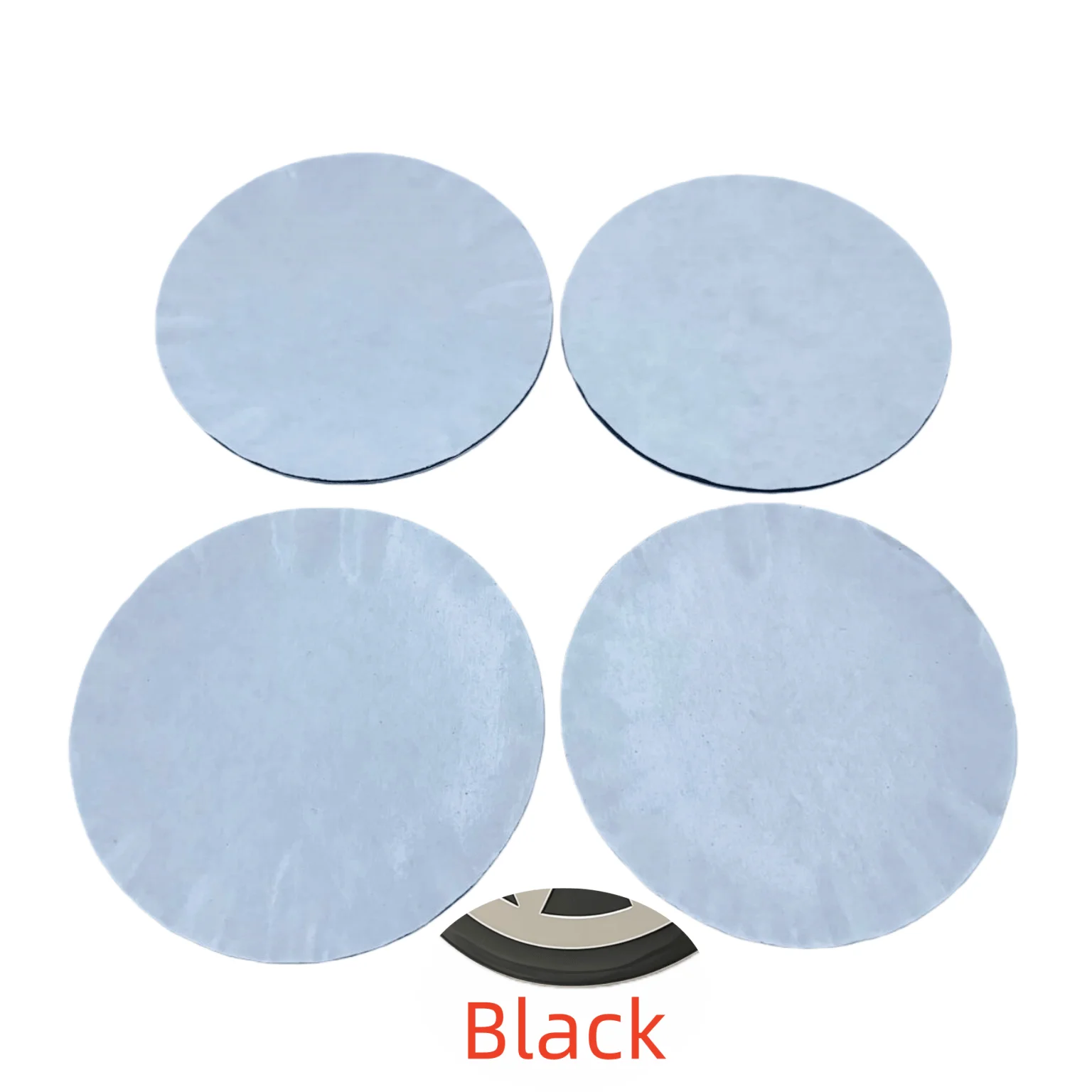 10PCS Full Black Wheel Center Caps Hub Covers - Car Styling Accessories