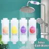 Rose Lavender Shower Head Filter Anti-scaling filter impurities Shower Scented Dechlorination Water Softener 1