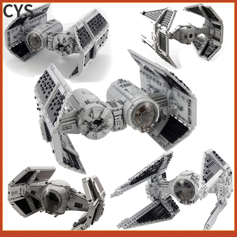 

Spaceship Fighter Model Star Space TIE Bomber Building Blocks Interceptor Model DIY Weapon Bricks Toys for Boy Collection Gifts