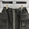 High street Wash Men's Dark Owens Style Workwear with Dual Ring Wash and Gradient Drop Off Haren Five Point Casual Shorts 3