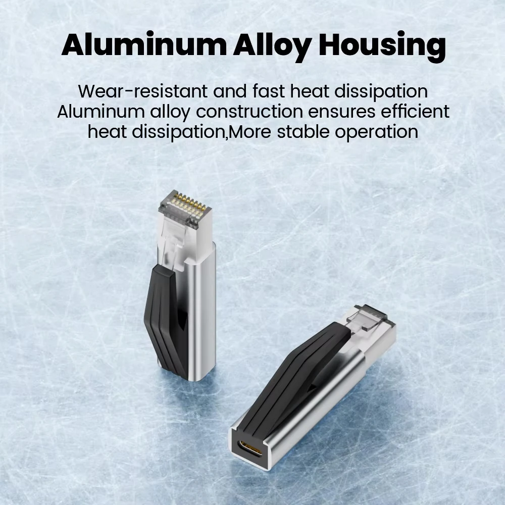 케비두메이 1000Mbps USB C-이더넷 어댑터 기가비트 USB C(여성) to RJ45(남성) 네트워크 컨버터 (맥북 프로, 아이폰 16, 아이패드용)