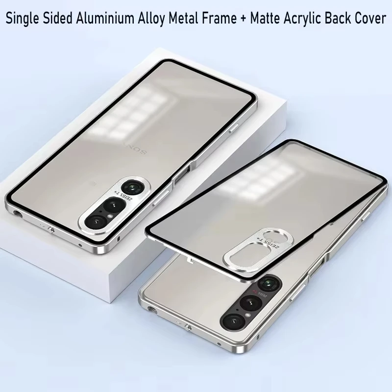 Premium Aluminium Alloy Magnetic Case with Matte Acrylic Back