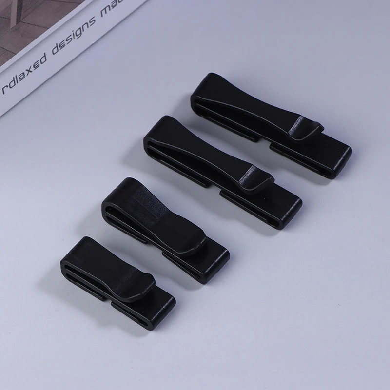 10 Teile/paket Schnell Slip Keeper Schnalle Ende Clip Slider Schwarz Für Camping Wandern Rucksack Anpassung Gurtband 20-51mm – Detail 5