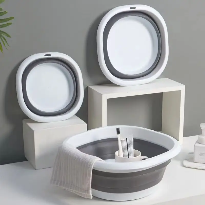 Description Picture 2 of itemFoldable Washbasin Portable Travel Plastic Washbasin Household Storage Folding Laundry Washbasin