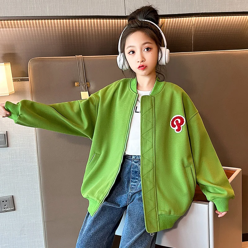 

Children's Korean Style Autumn Jackets Teenager Leisure Baseball Bomber Tiny School Uniform Kids Clothes For Teen Quilted Coats
