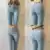 High Waist Stretchy Peach Butt Tight Fitting Pants Women's Slimming Butt Lifting Denim Capri Pants Casual High Waist Jeans