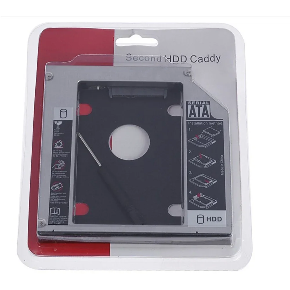 알루미늄 2세대 HDD 캐디 12.7mm 9.5mm SATA 3.0 옵티베이 2.5인치 SSD DVD CD-ROM 인클로저 어댑터 하드 디스크 드라이브 9.5mm