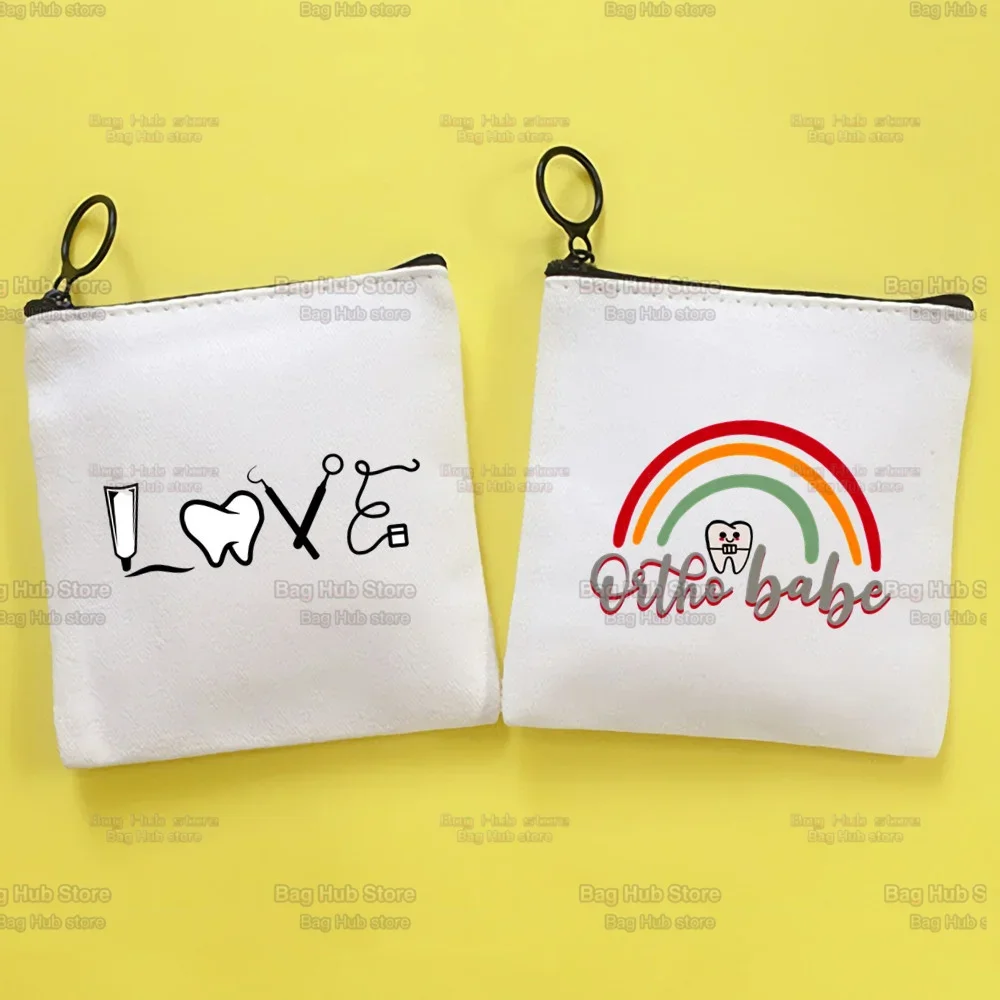 

Tooth and Dentist Wallets Coin Pocket Vintage Male Purse Function Bags Boy and Girl Wallet Card Holders