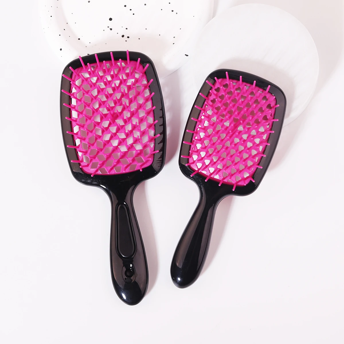 Curly Hair Brush 2pcs anti-static hollow massage wet dry for real hair wigs