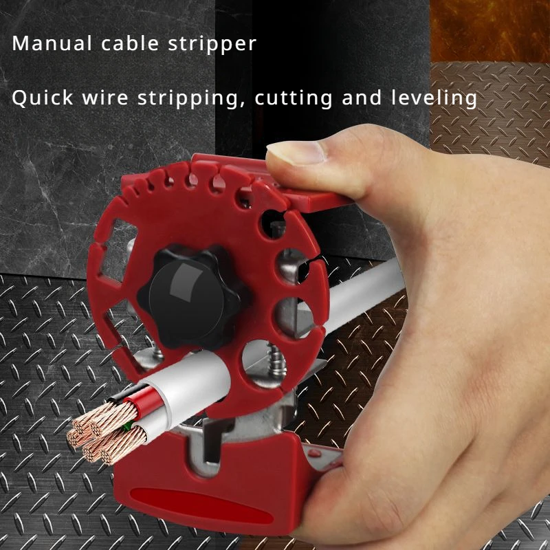 

Multifunctional Adjustable Handheld Quick Wire Stripper Electrician Manual Push Pull Wire Peeling and Core Pulling Tool