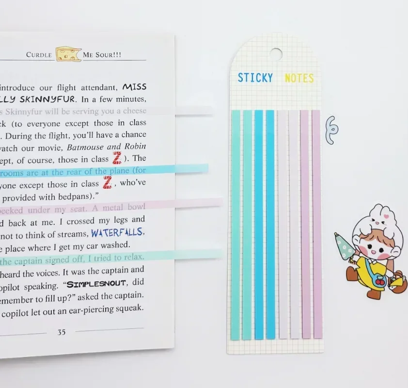 160 Sheets Color Stickers Transparent Fluorescent Index Tabs Flags Sticky Note Stationery Children Gifts School Office Supplies