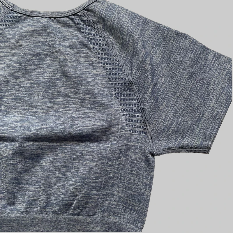 Seamless Yoga Shirt Women Fitness Short Sleeve Crop Top Workout Tops Gym Clothes Sportswear Cycling Running T-shirts