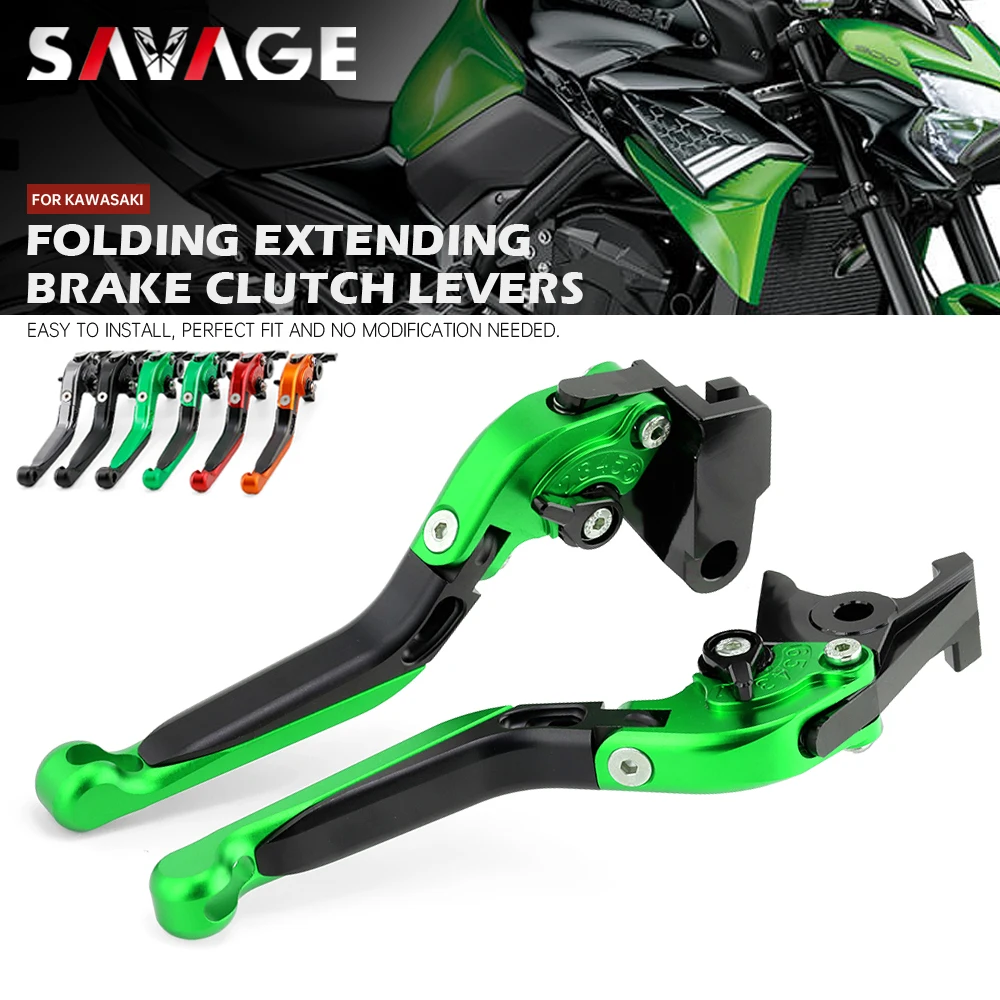 PROCNC Short Brake & Clutch Levers For Kawasaki Versys, Vulcan, Z900, Ninja 650 - Adjustable 6-Position (Double Color) - View #9