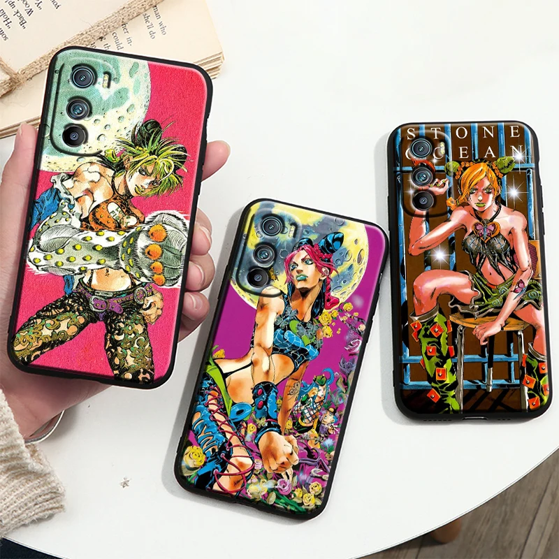 Чехол JOJO Jolyne Cujoh для телефона Motorola MOTO G9 G22 G30 Edge30 Pro E22 S E30 E40 Fusion Plus Lite, черный чехол
