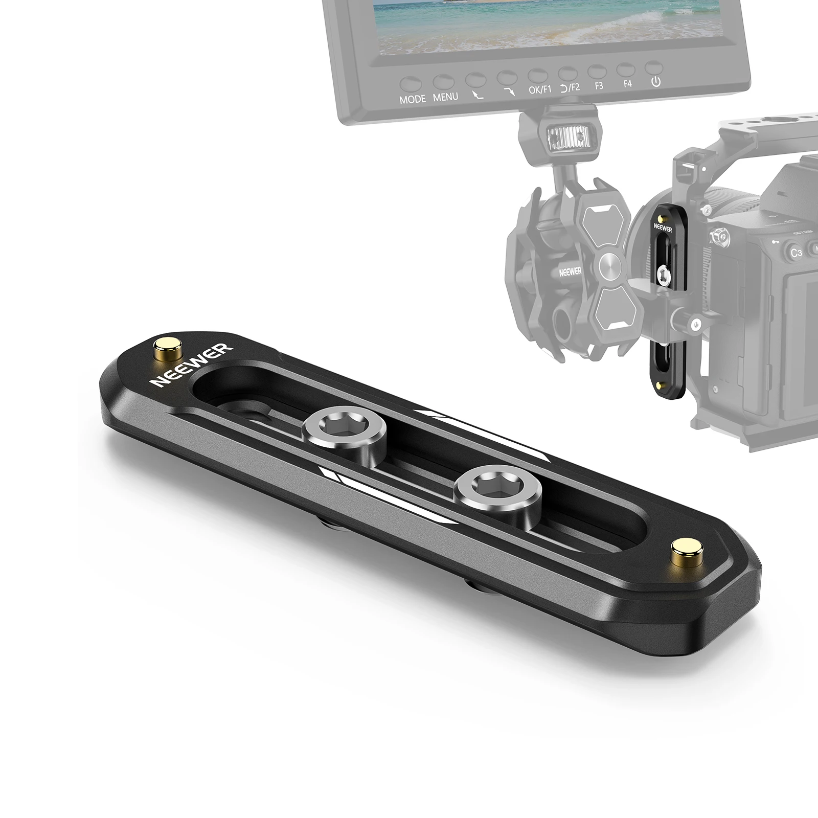 Description Picture 2 of itemNeewer Camera Quick Release Mini NATO Rail Anti Off Quick Release with 1/4" Screws and Safety Pins for camera Cage NATO Handle