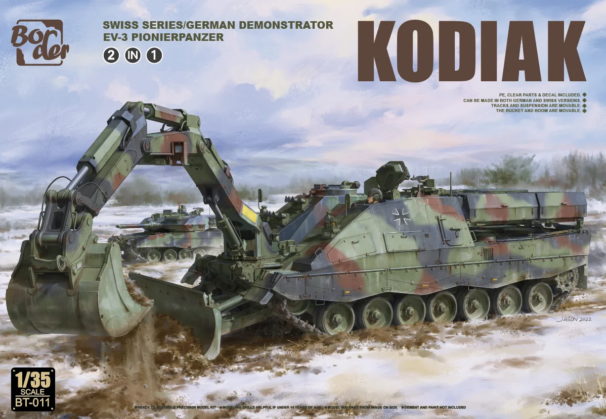 

BORDER BT-011 1/35 Swiss Series/German Demonstrator EV-3 Pionierpanzer Model Kit