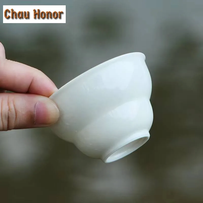 2pc/set Retro Grass Wood Grey Glaze Cup Gourd Shaped Teacup Set of Cups Master Cups Tea Services Accessories Collection 50ml