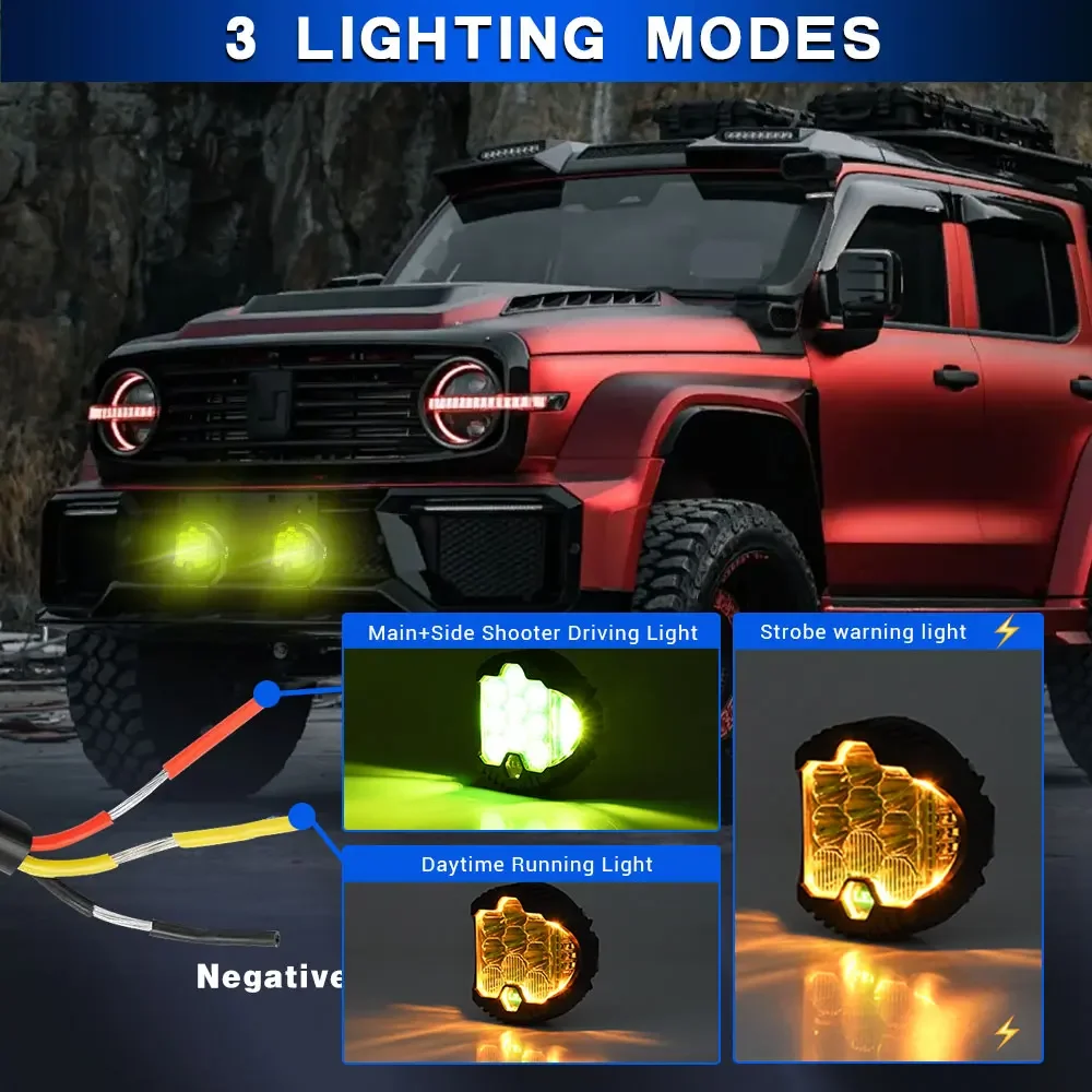 3inch Led Search Bar Wok Light High Beam Headlights 120W Miles Motorcycle Proj