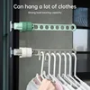 Drying Rack Bathroom Door and Window Rack Eight-hole Clothes Rack Balcony Window Multifunctional Portable Clothes Rail 3