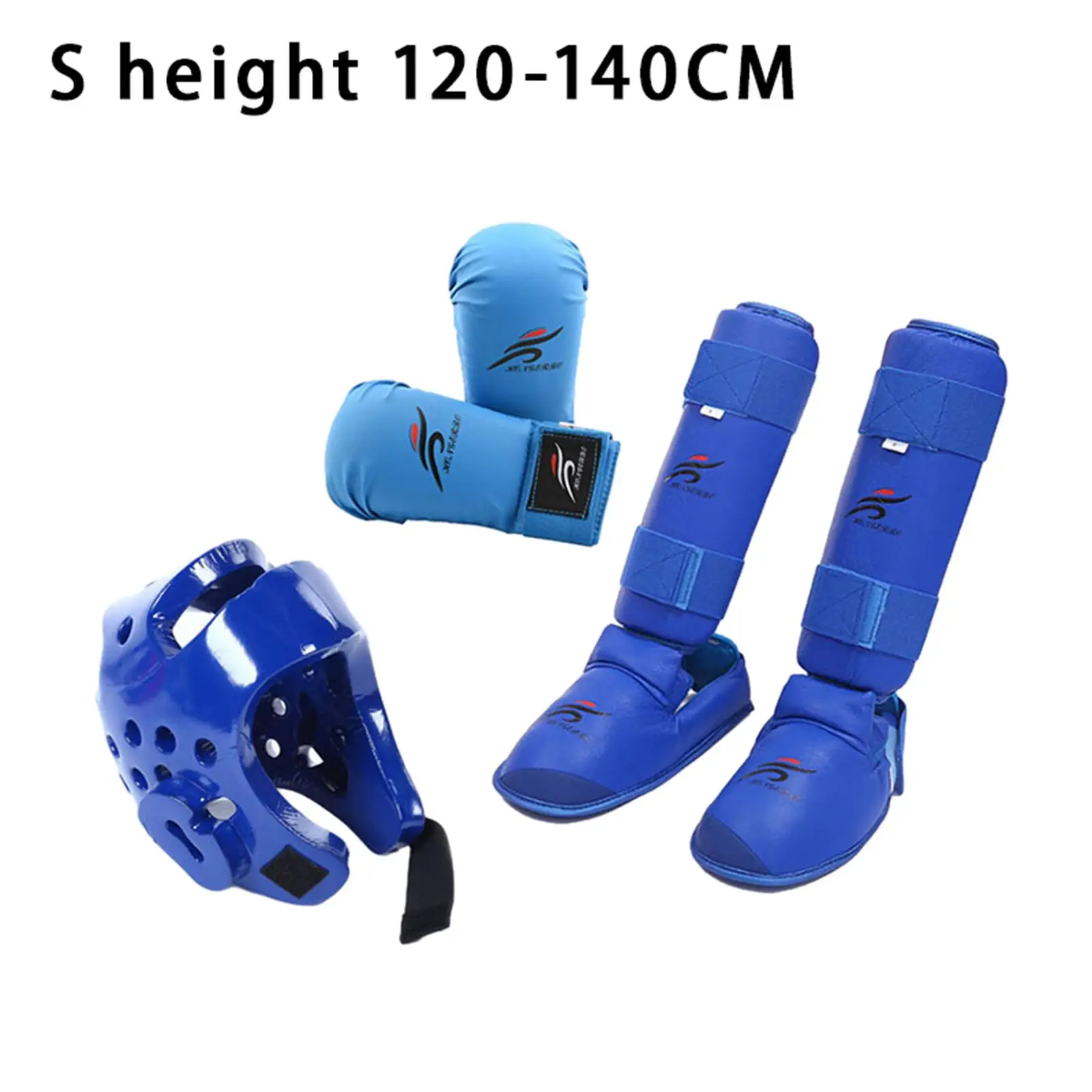 Taekwondo Sparring Gear Set with Shin Guards for Sparring Sanda Grappling