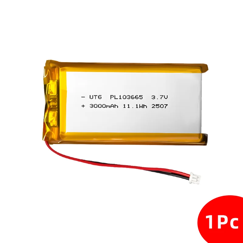 Batterie Li-Po PL103665 3000mAh 3.7V pour RC - Lot de 1/2/4