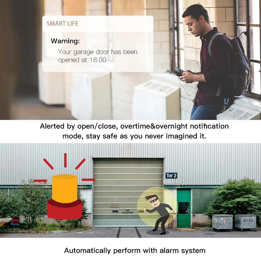 WiFi Smart Garage Door Smart Life APP Remote Control Open