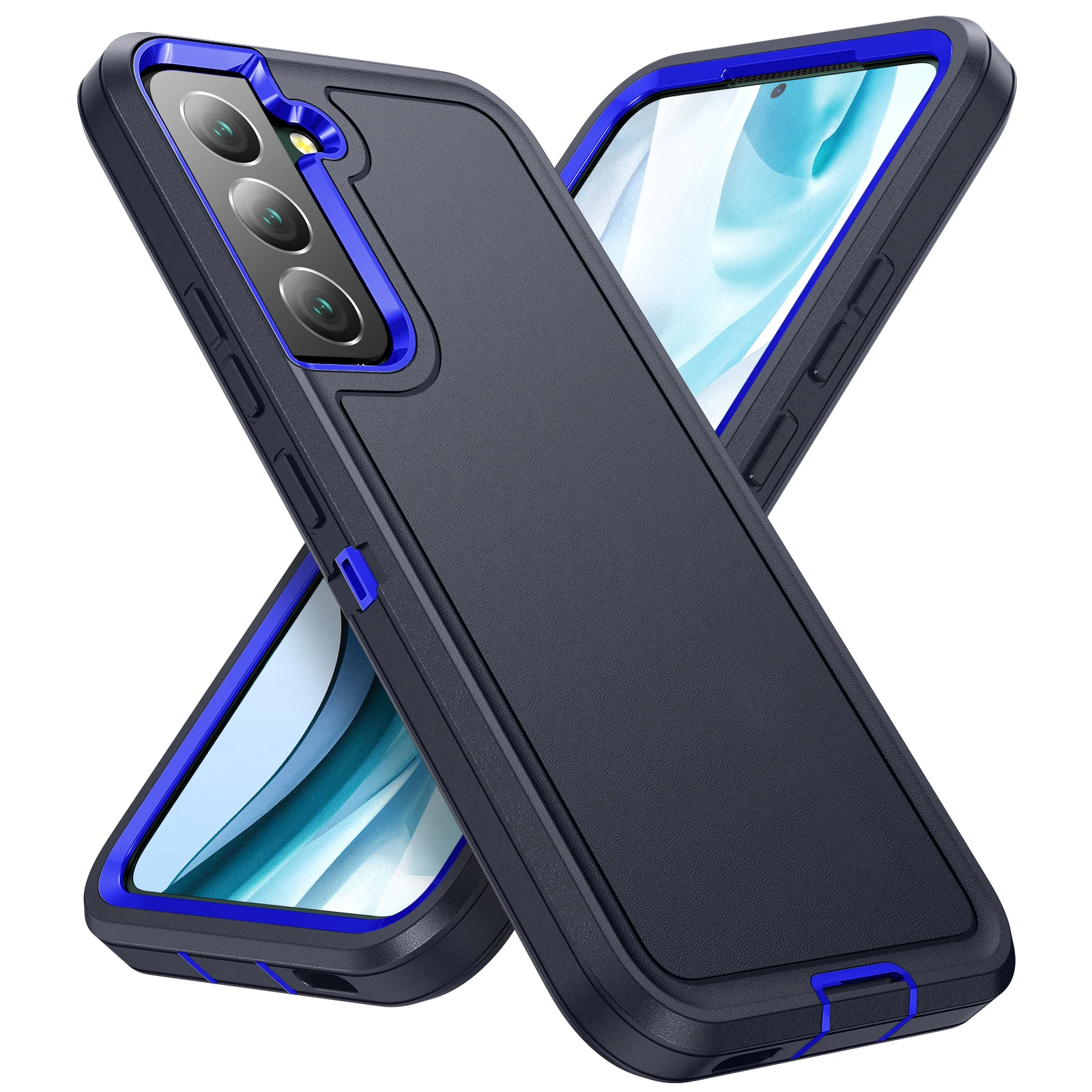 3-in-1 Hybrid Armor Shockproof Protective Case - Heavy Duty Rugged Cover