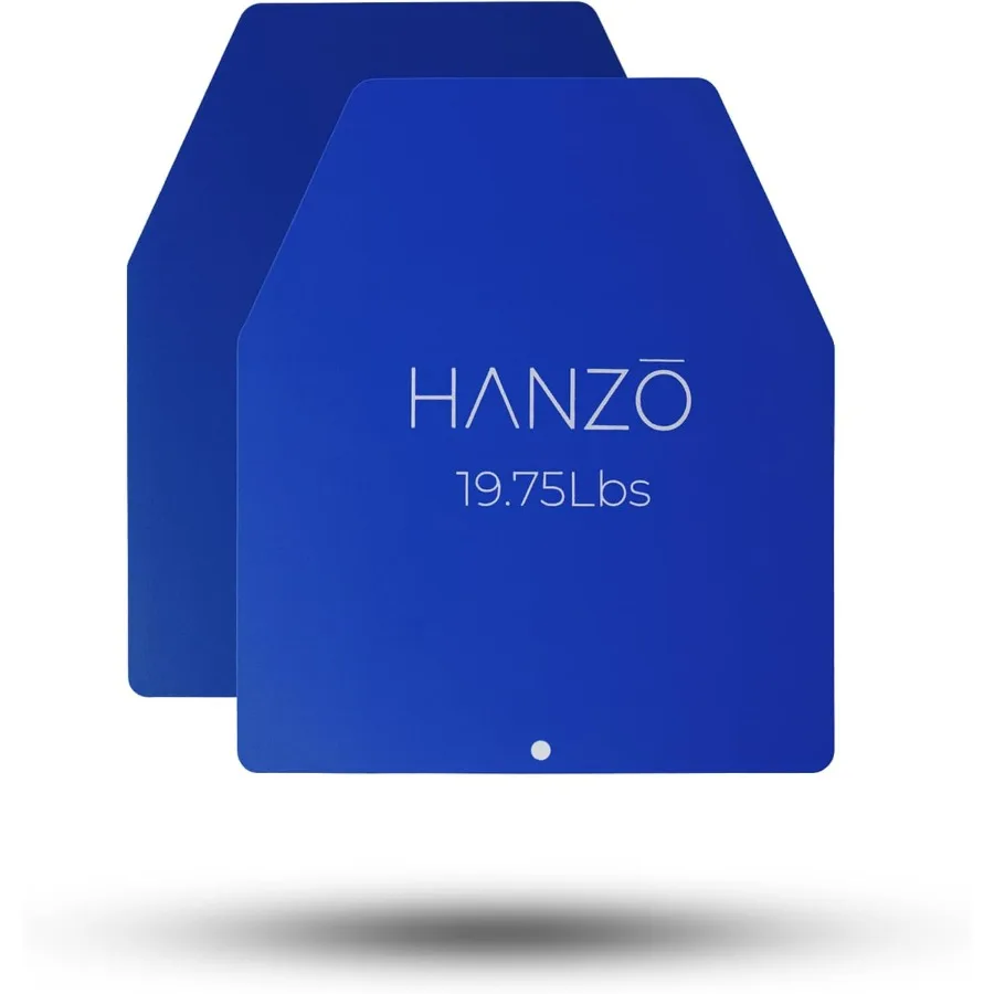 Weighted Vest Plates –19.75 lbs Pair – Powder-Coated Steel Plates for Weighted Vests – Durable Resistance Weights for Rucking, S