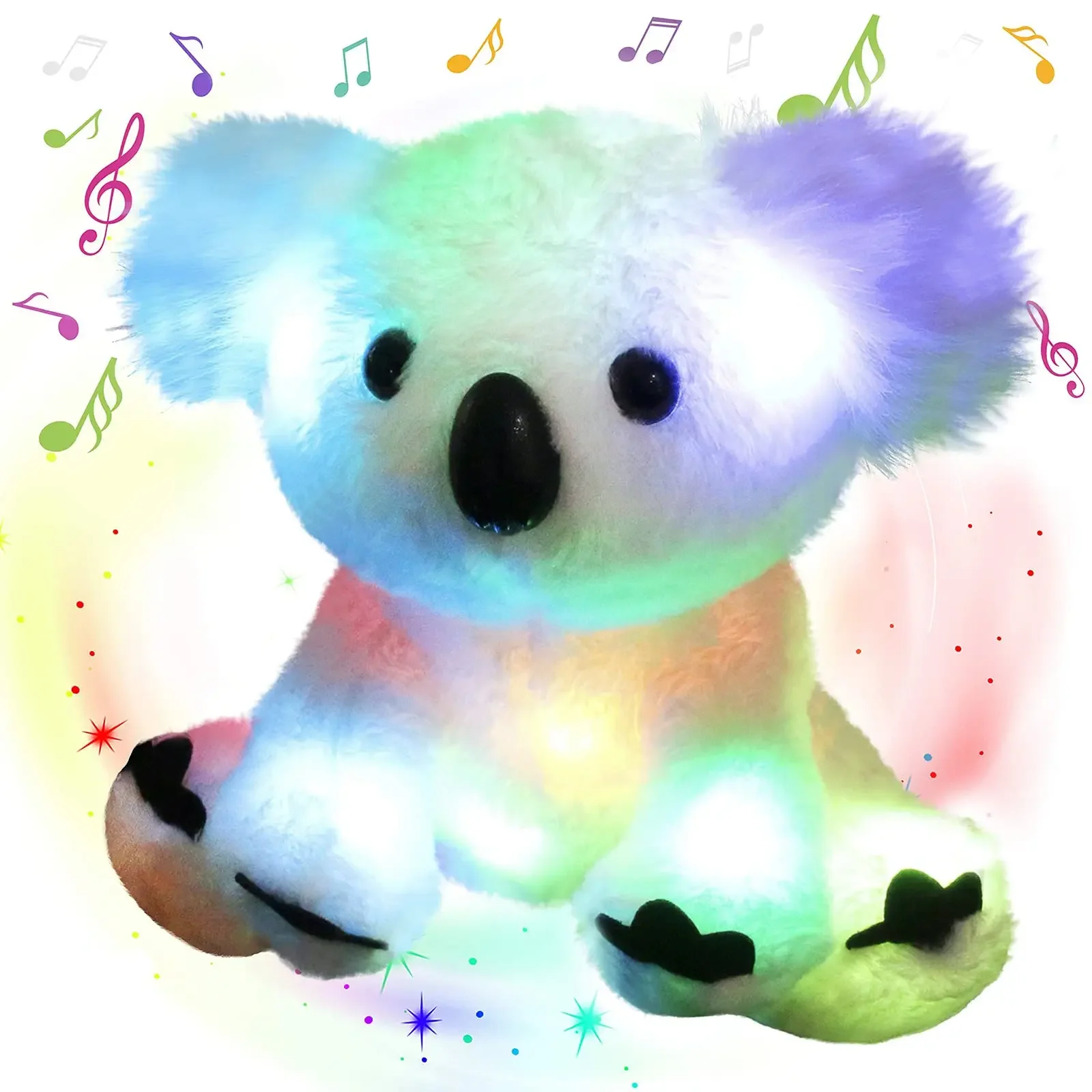 25cm Musical LED Light Plush Toys Koala Lullaby Cute Toy Stuffed Animals Birthday Pillows Soft Party Gift for Girls