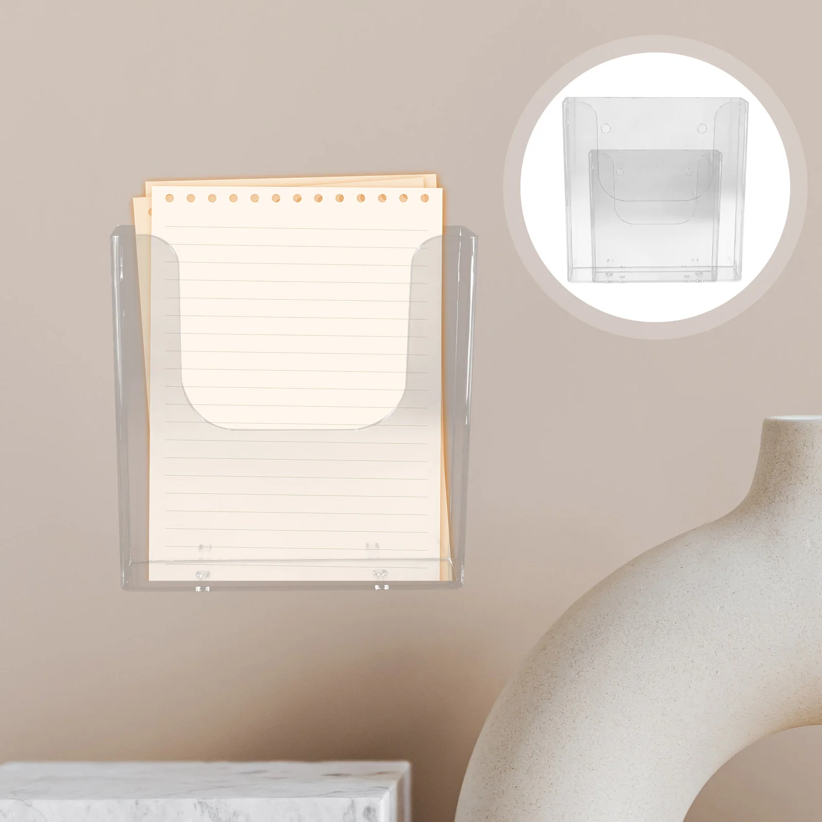 

2 шт., настенные акриловые полки для хранения брошюр