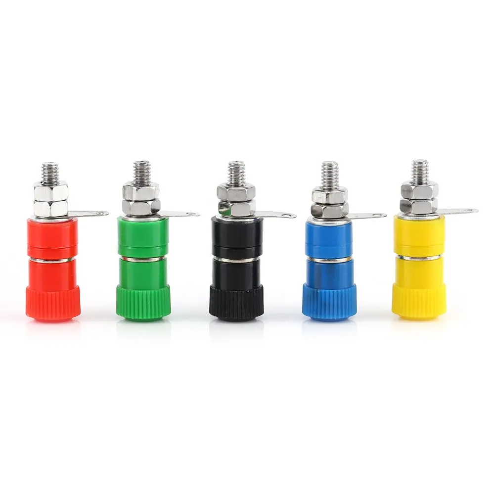 

20pcs Binding Posts 5 Color Binding Posts 4mm Banana Socket Plug Female Connector Binding Post for 4mm Banana Plug Jack Mount