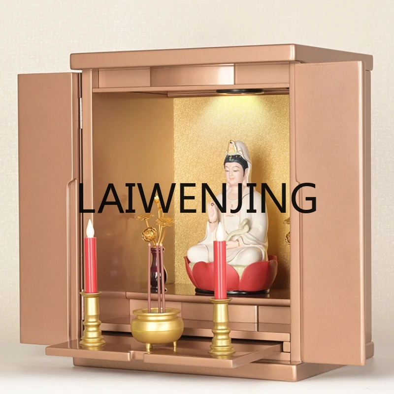 

RWJ Buddha Cabinet Altar Worship Guanyin God of Wealth Buddha Shrine with Door